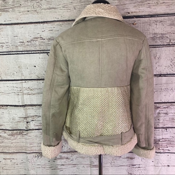 Mink PINK Major Tom Aviator Faux Suede Jacket - Picture 8 of 10